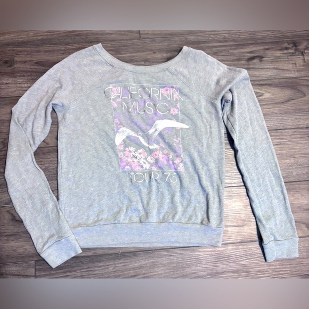 🍒5-$50 Aeropostale “ California Music” Gray Graphic Sweatshirt | Sz. Small